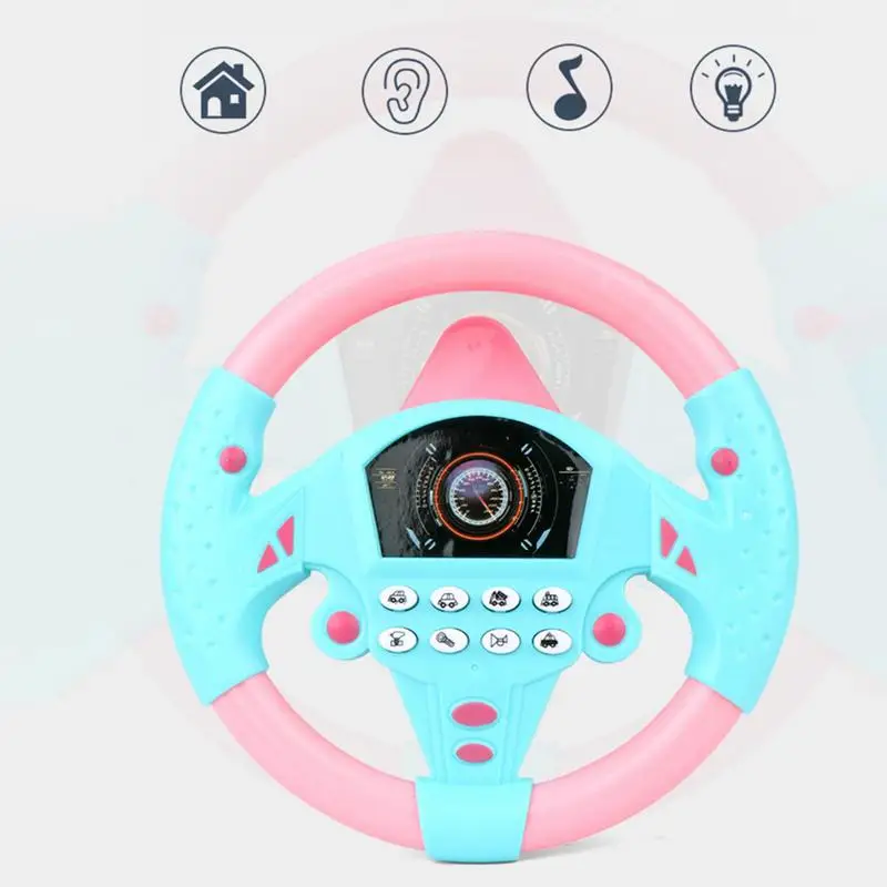 Volante finto Giocattoli Gioco di guida interattivo ruotabile a 360 gradi Controller di guida simulato Giocattoli educativi precoci per bambini