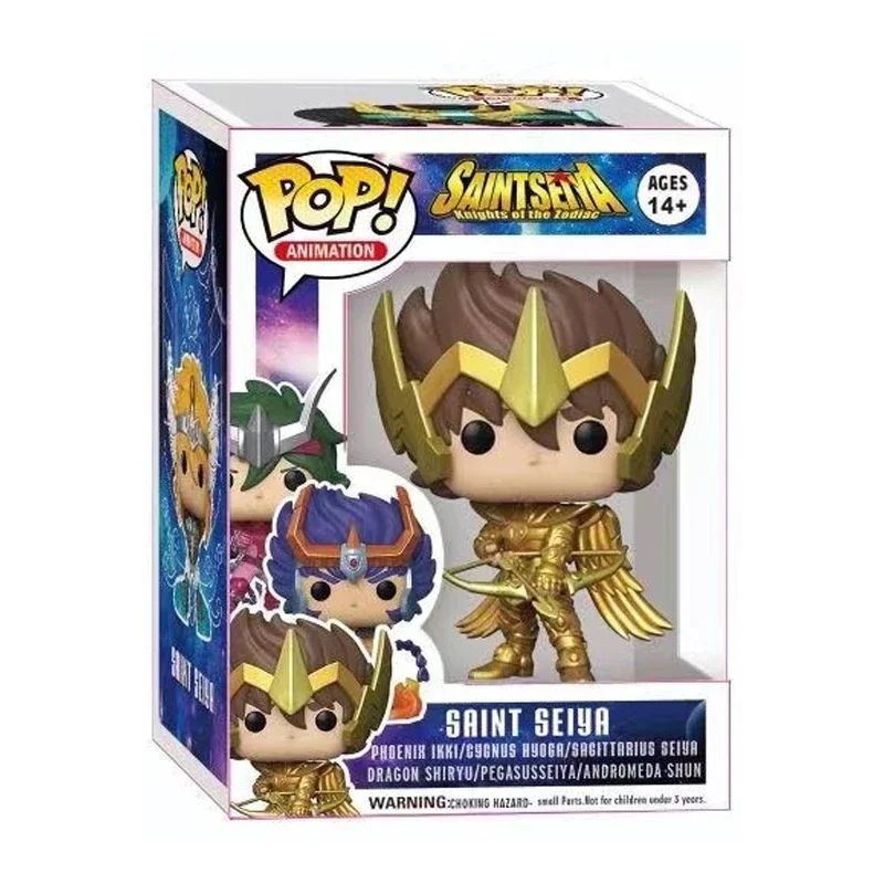 FUNKO POP Saint Seiya Action Figure Phoenix Ikki Hyoga Shiryu Figurine Toy Vinyl PVC Model Collection Decoration Ornament Gifts