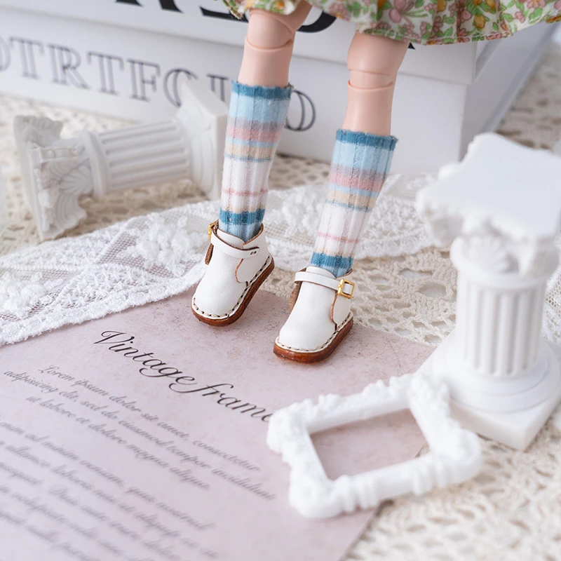 بليث دمية أحذية يوم زر حتى الأحذية ob22 ob24 اليدوية جلد البقر أحذية صغيرة القماش UFDOLL جسم صغير 2.8*1.8 حجم دمية الأحذية