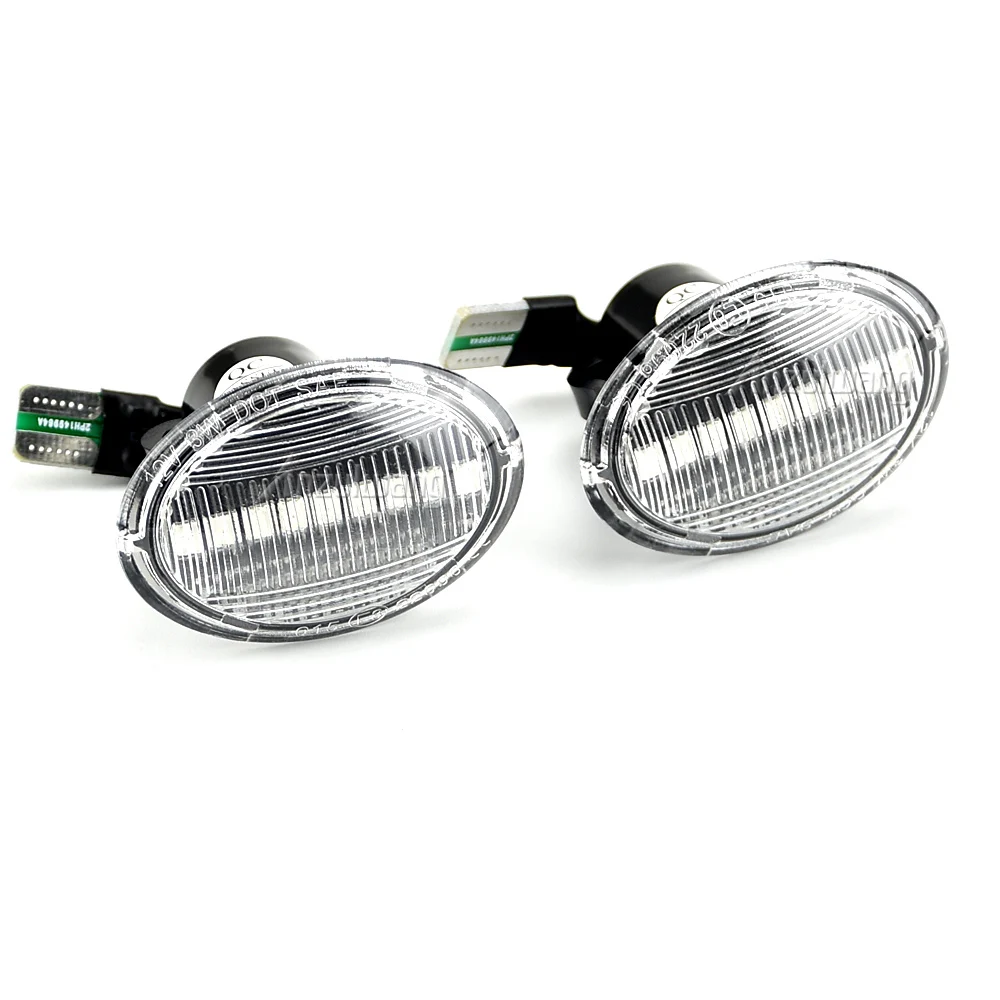

2PCS High quality LED Side Marker Lamp Turn Signal Dynamic Lights For Fiat 500 2007-On OEM: 51825157 ,0000046813514,