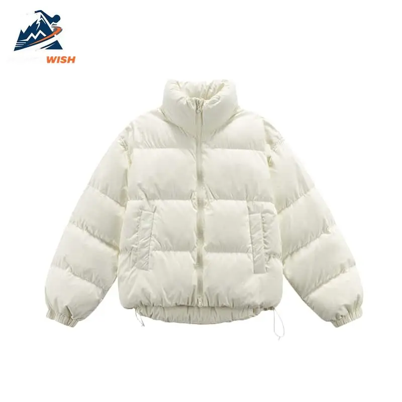 MONEYWISH أسفل سترة 2025 جديد بسيط الأبيض بطة أسفل سميكة مكافحة الباردة الدافئة معطف قصير في الهواء الطلق الكورية سترة شتوية غير رسمية