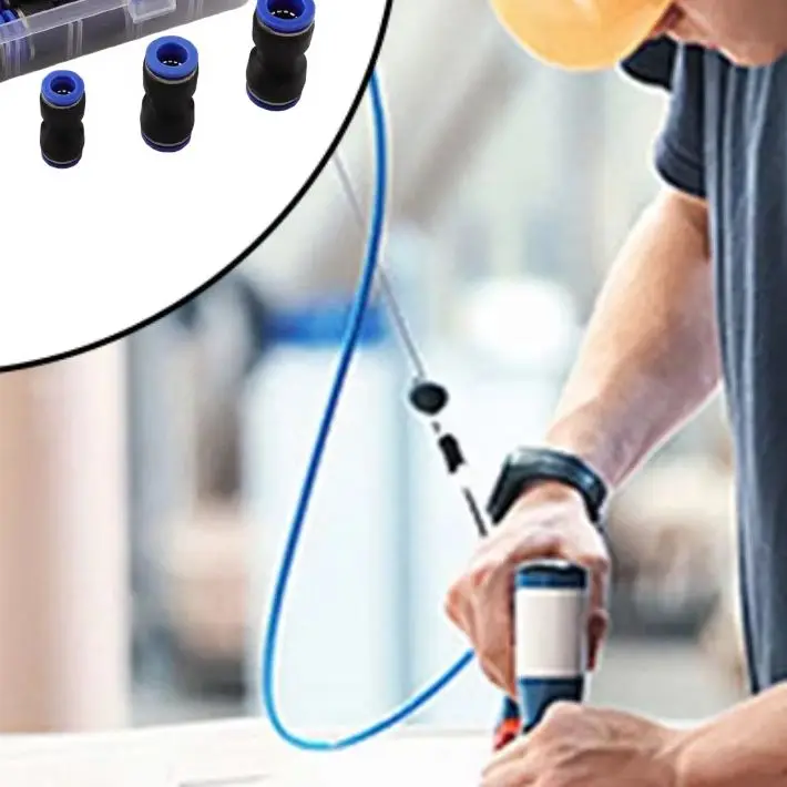 50pcs/Set Straight Push Connectors 4/6/8/10/12mm 360-degree Rotate Quick Release Pneumatic Connectors Electronics Parts