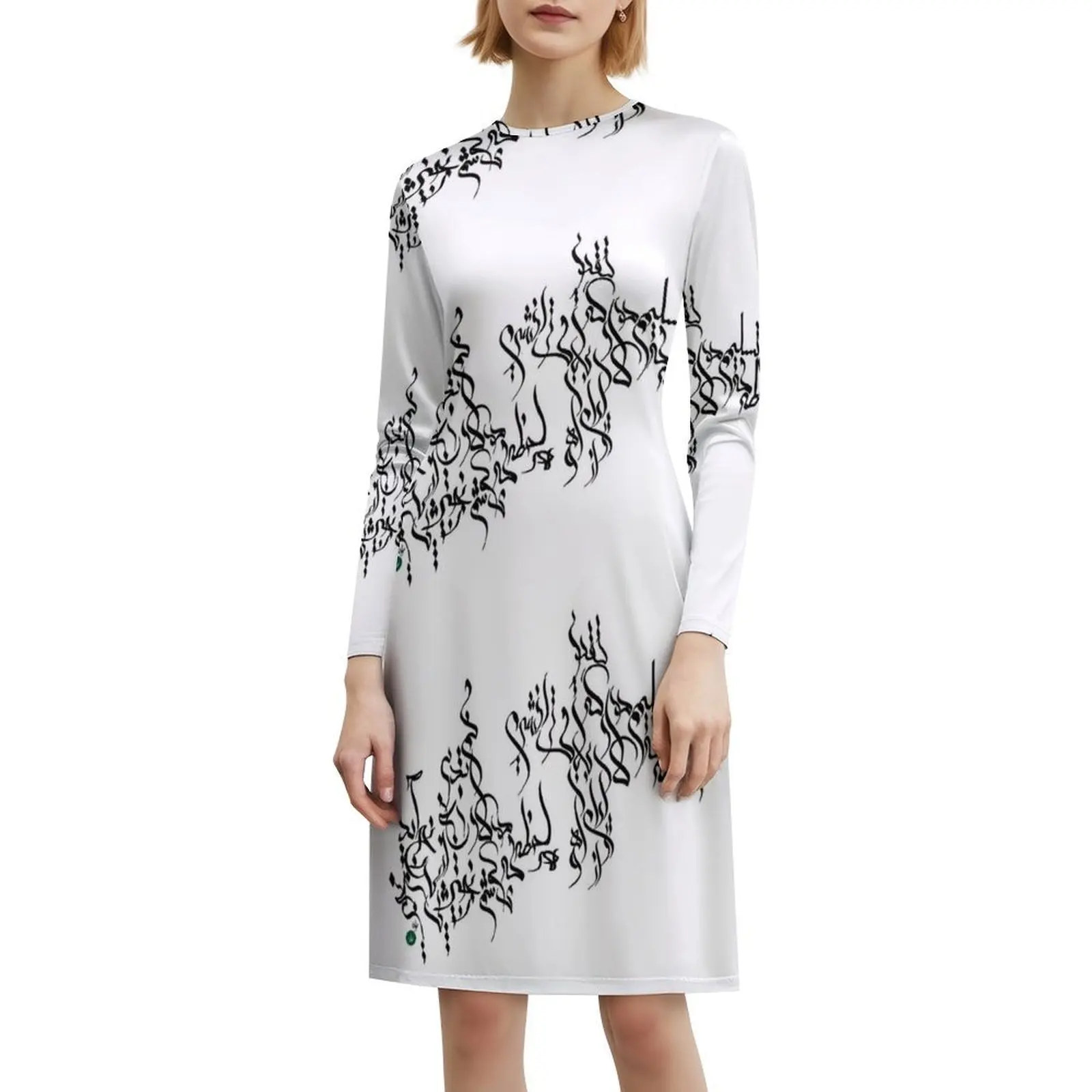 "أنا أستسلام إلى القدر...."-Rumi.V1 فستان حفلات الشارع الشهير للسيدات ملابس نادي مطبوعة عصرية للخط الأنثوي #6