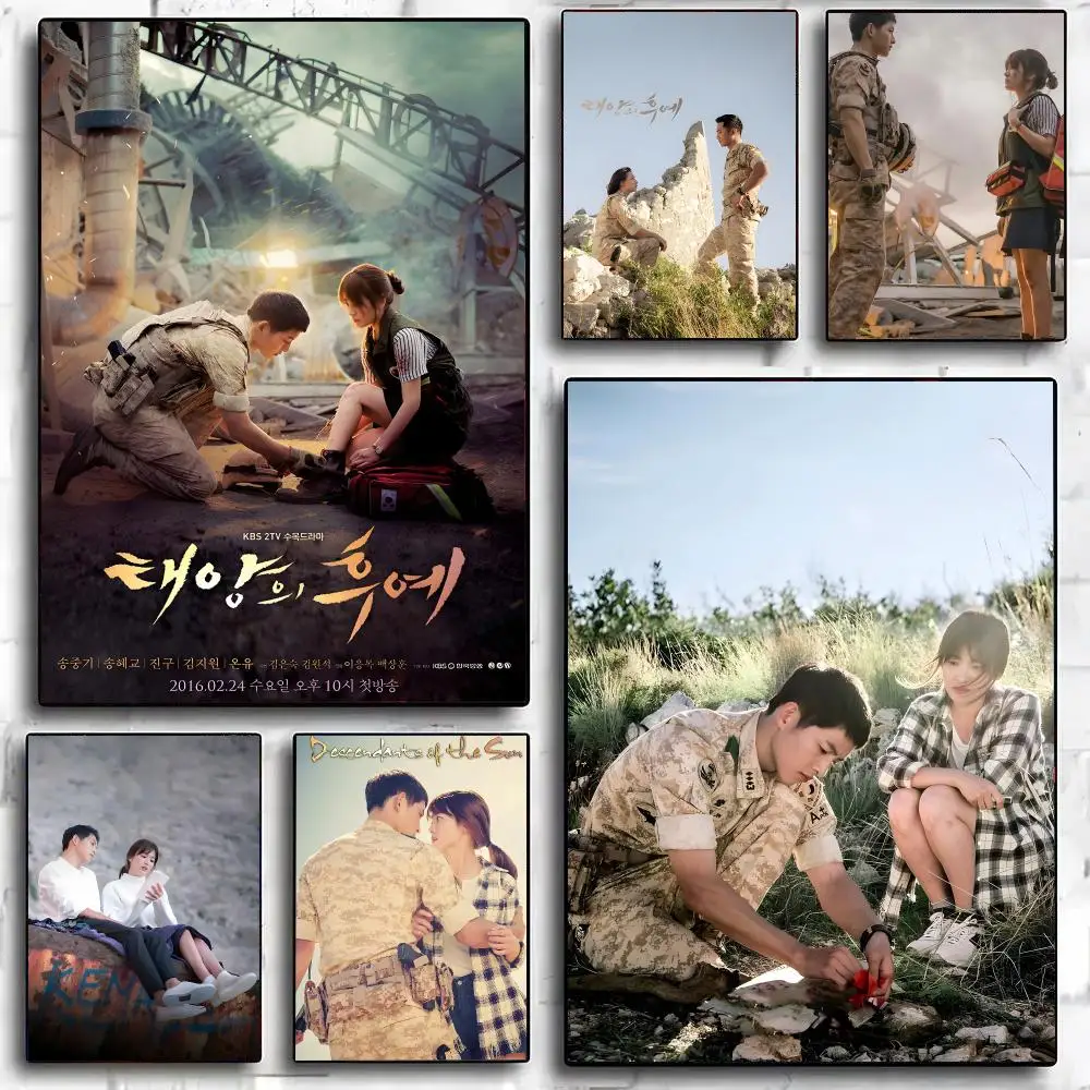 D-Descendants Of The S-Sun Korean Drama Poster Painting And Print Wall Art Picture For Home Room Decor Gifts