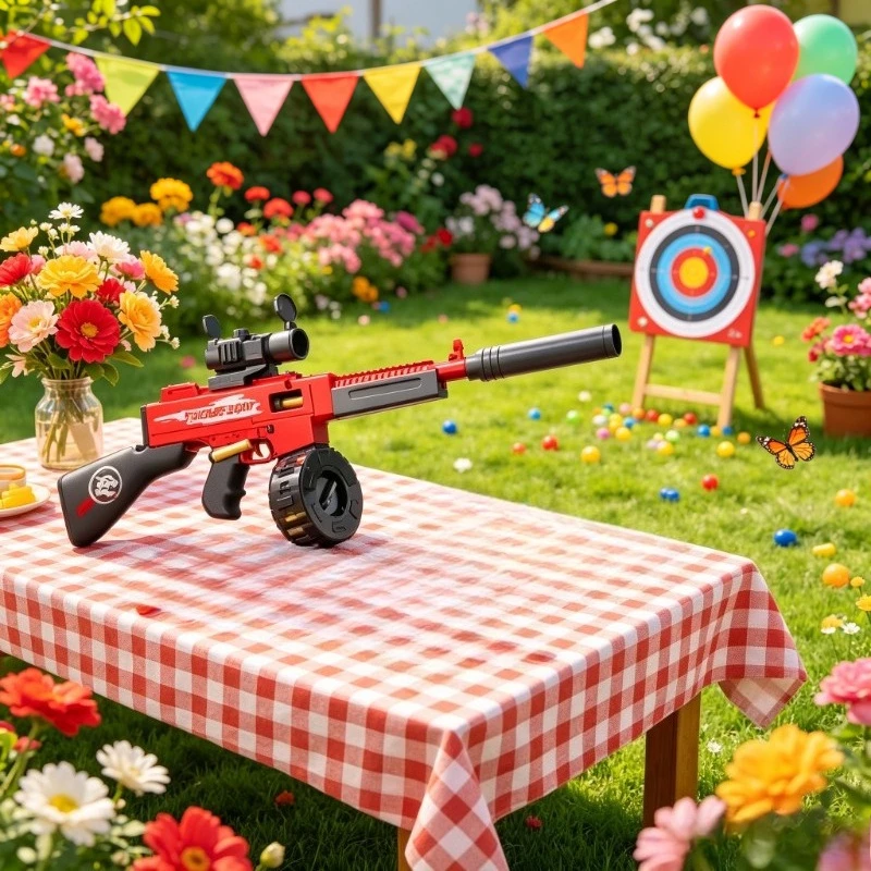 New 2026 Electric Soft Bullet Toy with Shell Throwing Submachine Model Outdoor Shooting Games Christmas Gift for Boy Adult