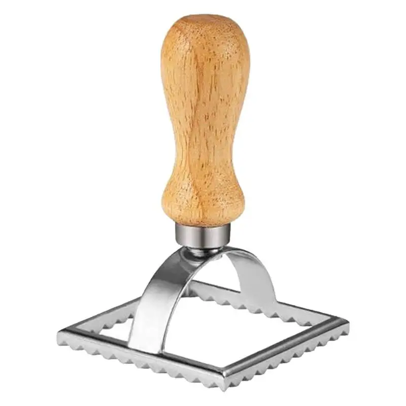 Pasta Cutter With Wooden Handle Dough Pastry Scraper Pizza Cutter Chopper Stamps For Pasta Multi Purpose Cake Bread Separator