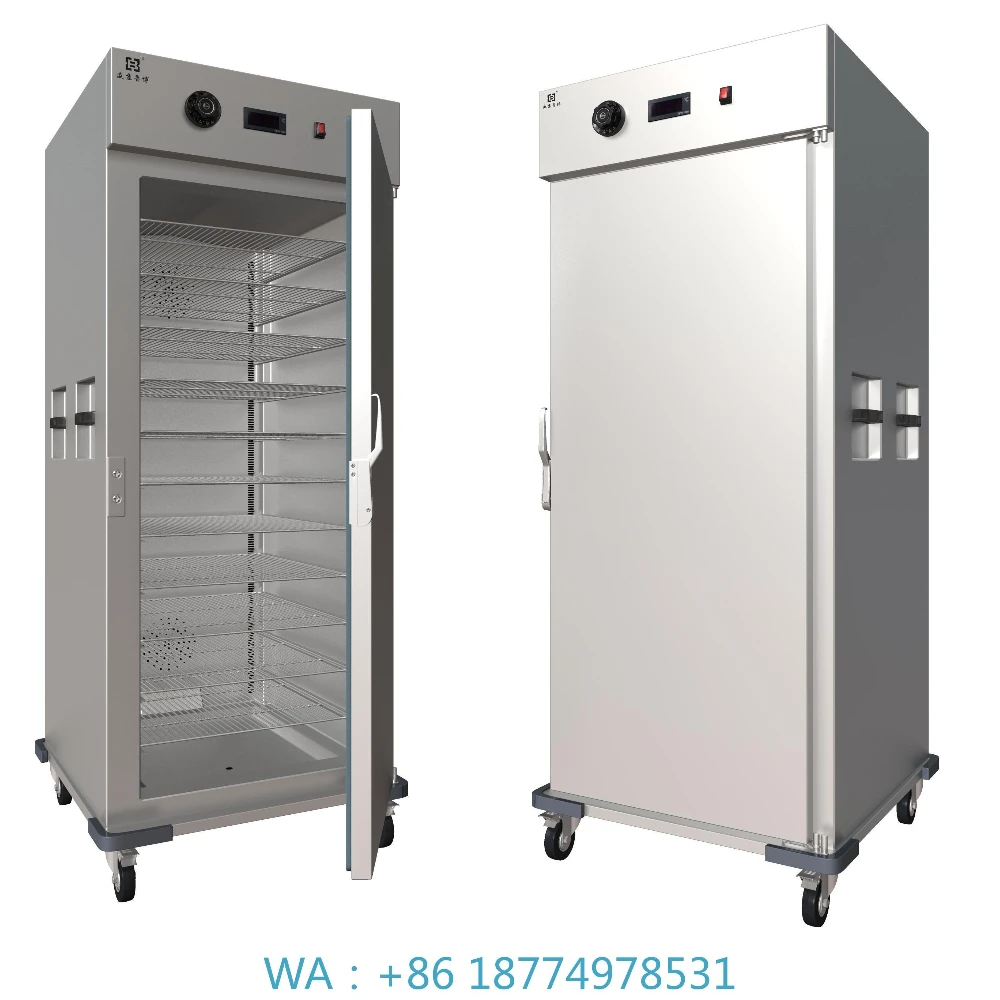 Steel Mobile Banquet Trolley Electric Food Warmer Cabinet Single Door 11-Tray Upright Hot Food Holding Cabinet Stainless