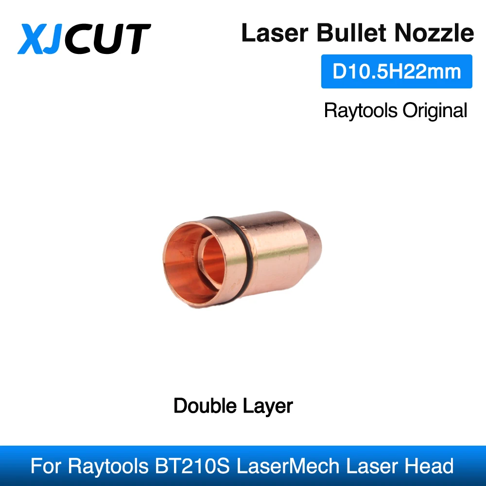 XJCUT 10 unids/lote Raytools boquilla láser Original boquilla tipo bala 211GJT0039 para Raytools BT210S LaserMech cabezal de corte láser de fibra