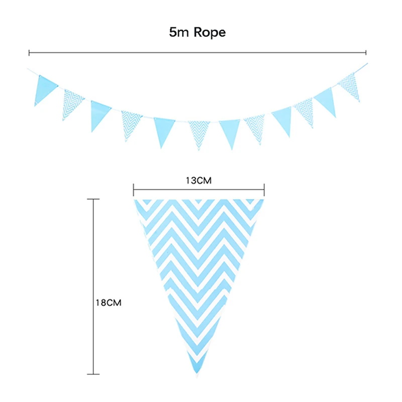 3m 12 Flag Gold Pink Paper Board Garland Banner For Baby Shower Birthday Party Decoration Kids Room Decoration Garland Bunting