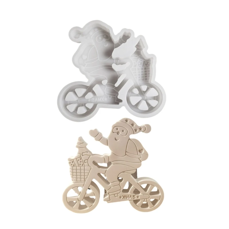 

Silicone Mold for Santa with Scooter Christmas Decoration Jewelry Making Tool