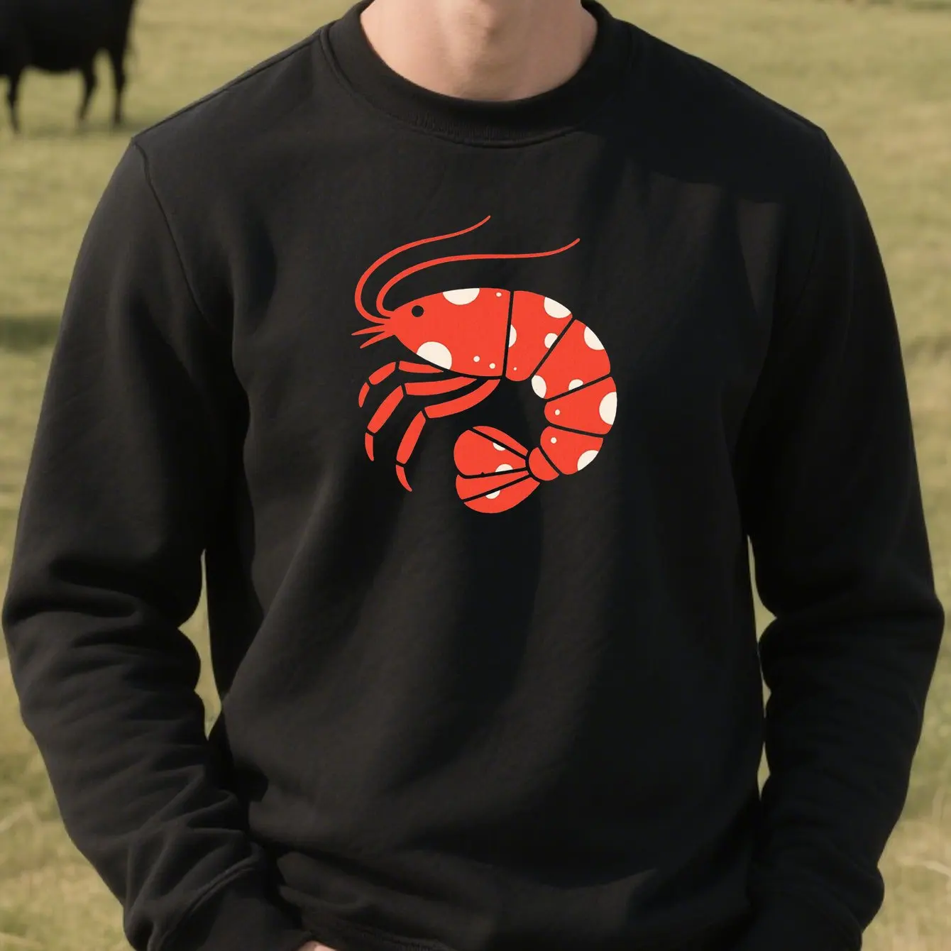 

Lobster Graphic Printing Autumn and Winter Men's and Women's Sweatshirts Casual Loose Outdoor Street Sports Training Brand
