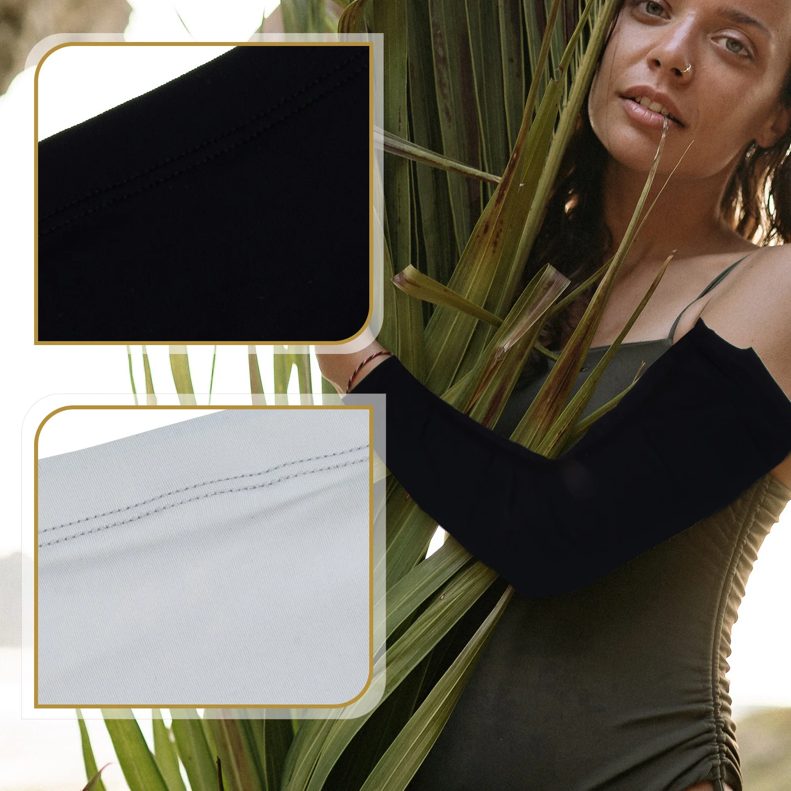 2Pairs Cooling Arm Sleeves Comfortable Sun Resistant Sleeves Uv Protection Breathable Reusable for Outdoor Activities