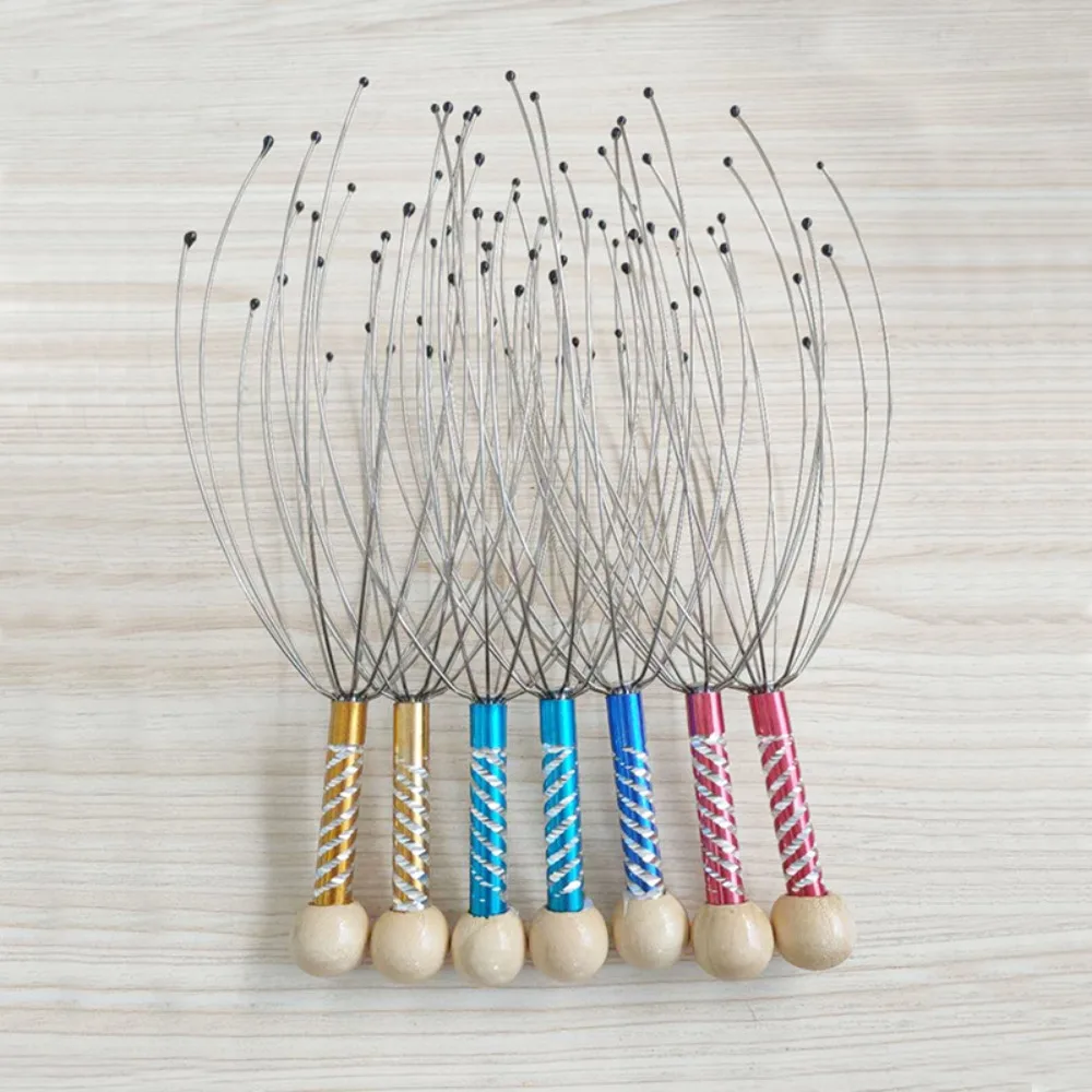 1/4PCS Octopus Head Massager Scalp Relaxation Tool Portable Head Scratcher Stress Relief Hair Massage Claw Random Color