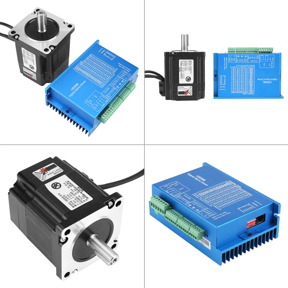 Сервопривод HSS86 NEMA34, высокоскоростной шаговый серводвигатель с замкнутым контуром, 4 нм, 0 ~ 1000 об/мин, шаговый двигатель с замкнутым контуром, драйвер HSS86