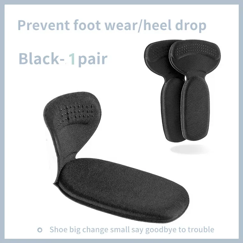 T Shape Sponge Heel Stickers Shoe Cushion Heel Protector for Shoes High Heels Inserts Heel Pads Shoe Adjuster Women Half Insoles