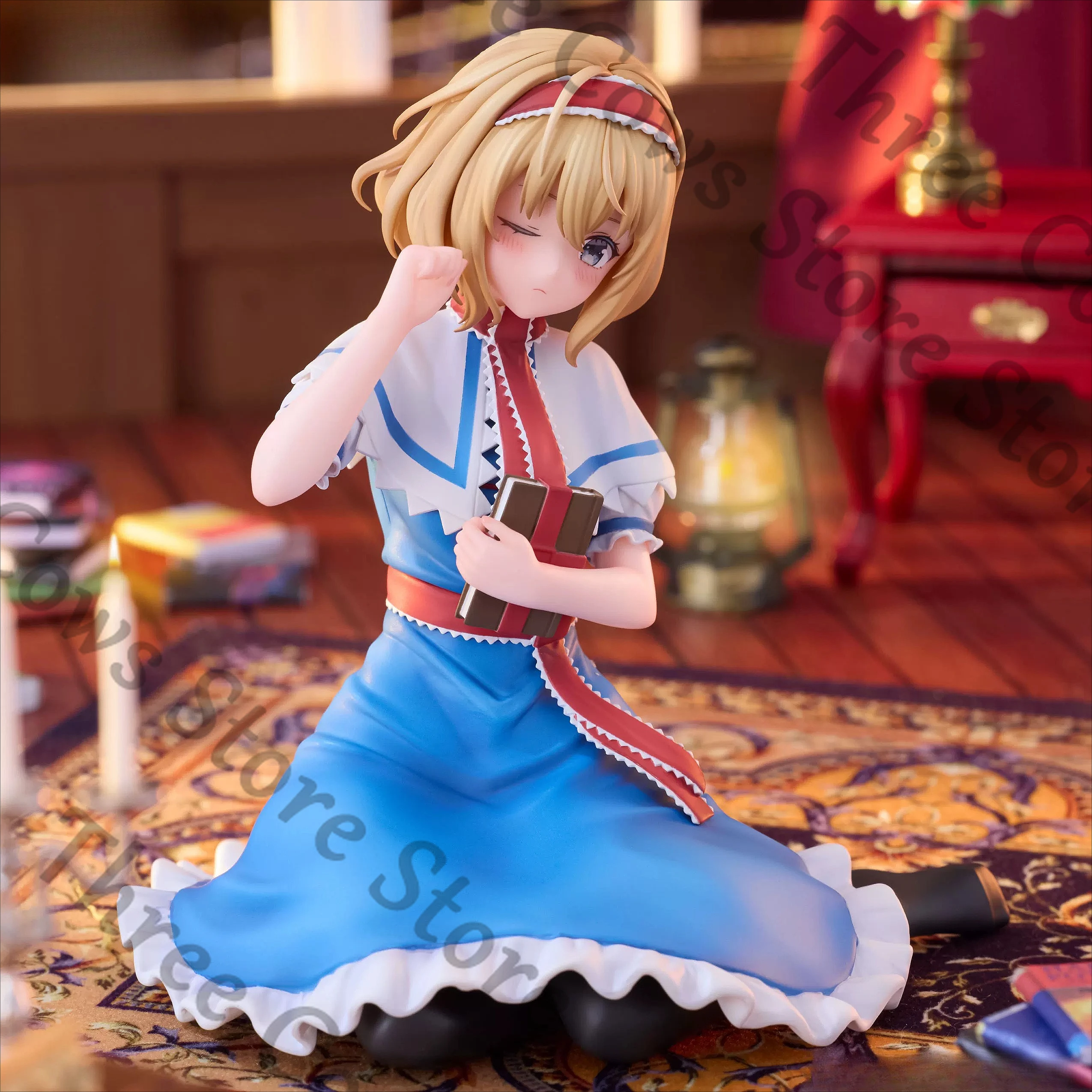 

Genuine Anime Touhou Project Alice Margatroid Cosplay Cartoon Garage Kits Girl Statue Figures Model Models Kit Collection Gift