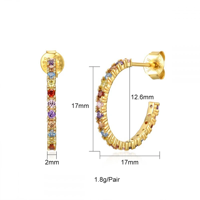 KEYOUNUO Summer Zircon Stud Hoop Earrings For Women Gold Filled Silver Color Fake Piercing CZ EarCuffs Party Jewelry Wholesale