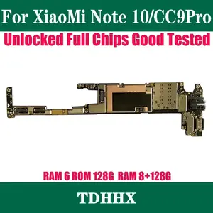 Bilashmart 6G+128GB 8G+128GB Tested 100% Original Unlocked Xiaomi Mi Note 10 Note10 CC9 Pro CC9Pro Motherboard Circuit Logic Board
