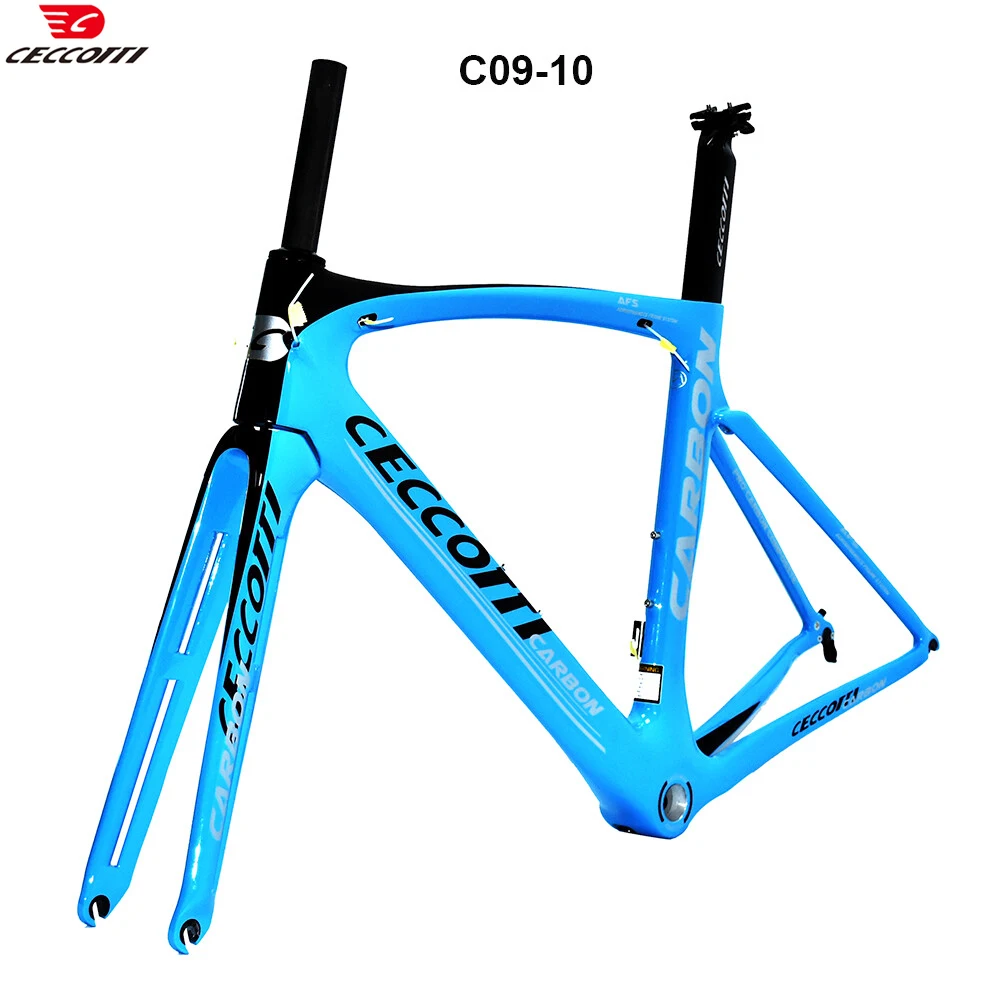 CECCOTTI RF09 Model Full Carbon Road Bike Frame Fit 700C*28mm Tires V Brake Road Bicycle Frameset