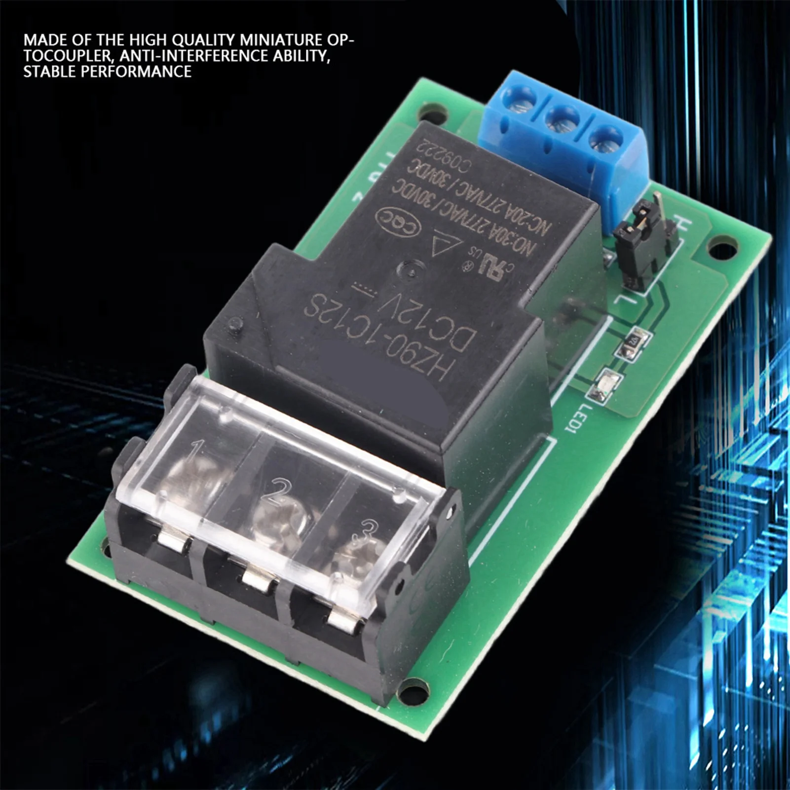 30A Relay Module High Power One Way High/Low Level Trigger Optocoupler Isolation Relay Module 30A YYG‑2 One Way Relay Module
