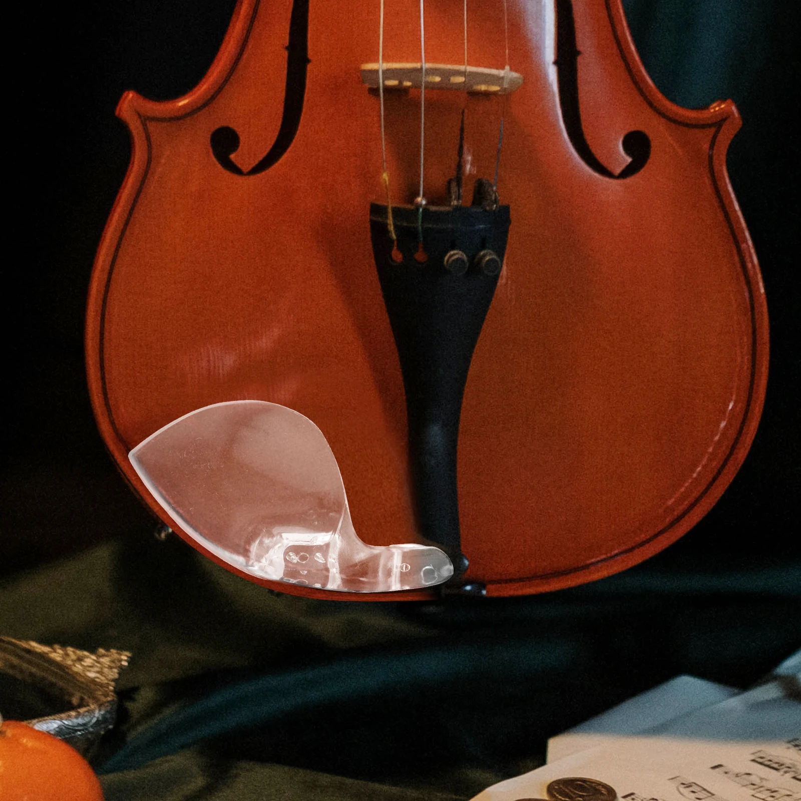 

Violin Chin Rest Clear 4/4 Size Acrylic Transparent Durable Easy Clean Comfortable Fit For Full-Size Violin Chin Support