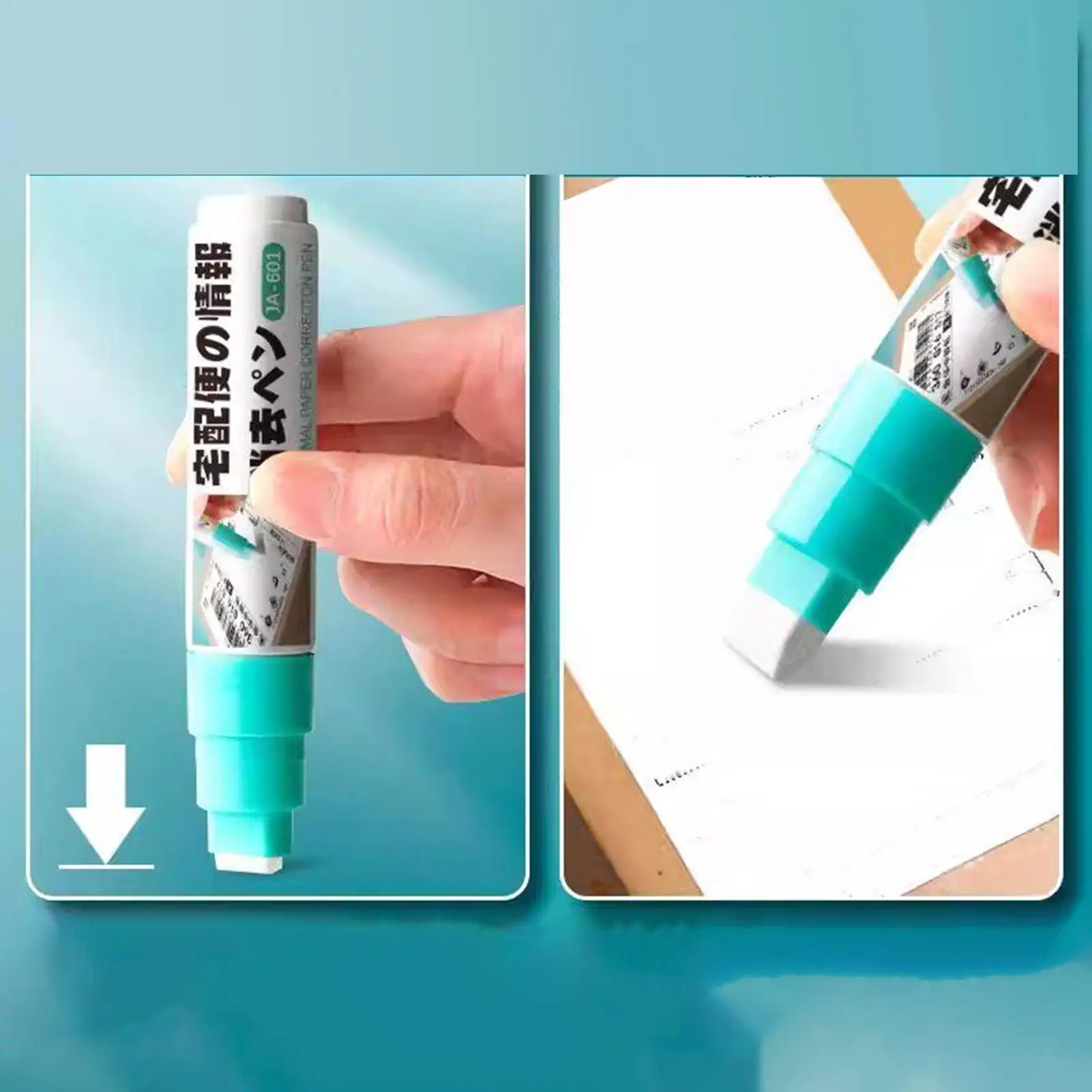 Thermal Paper Eraser Pen 8mm Wide Tip Portable Remover Thermal Label Eraser for Office School Home Shipping Parcel Label