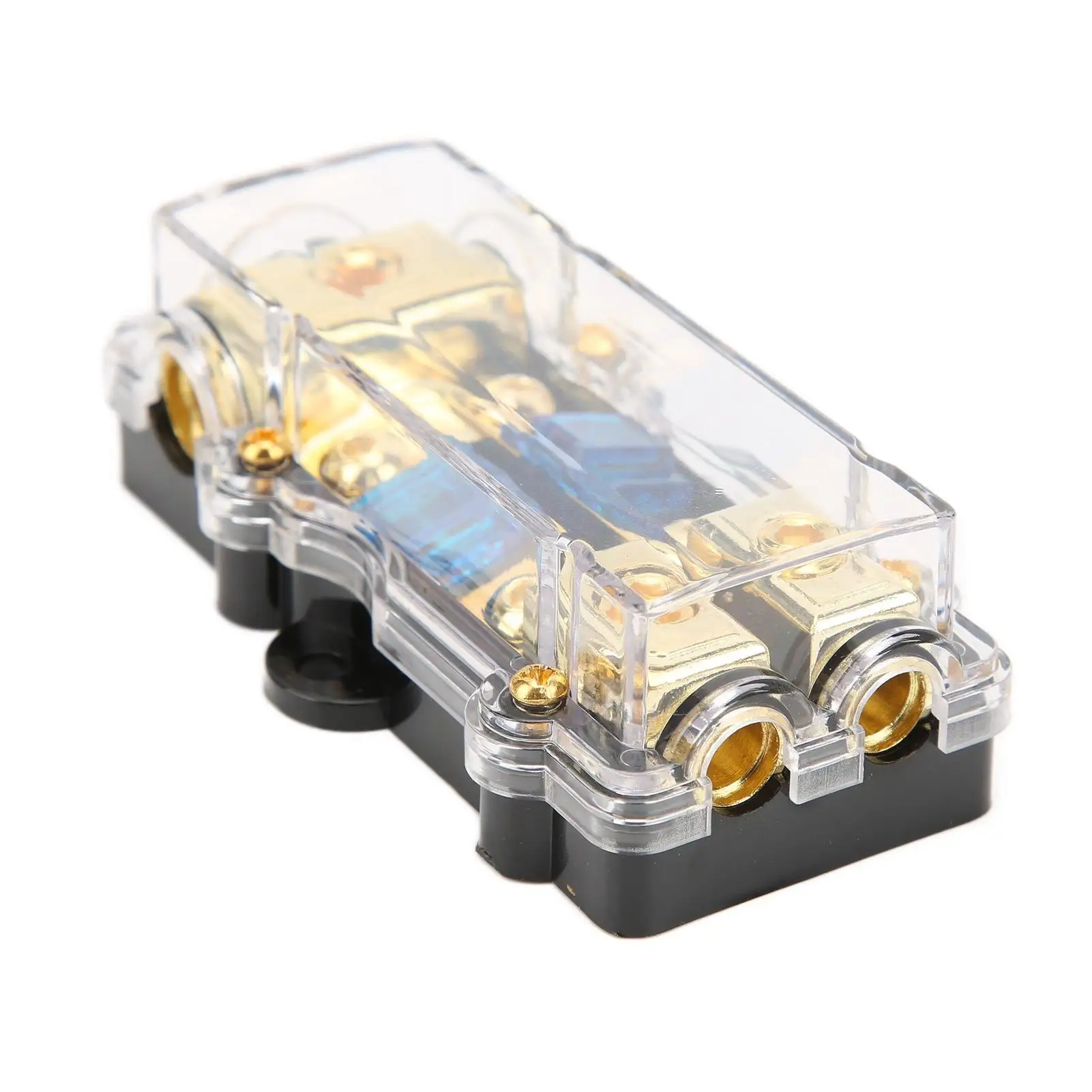 

60A Blade Fuse Power Distribution Block – 1 Out 2 In Heat-Resistant Splitter for Car Audio Amplifier