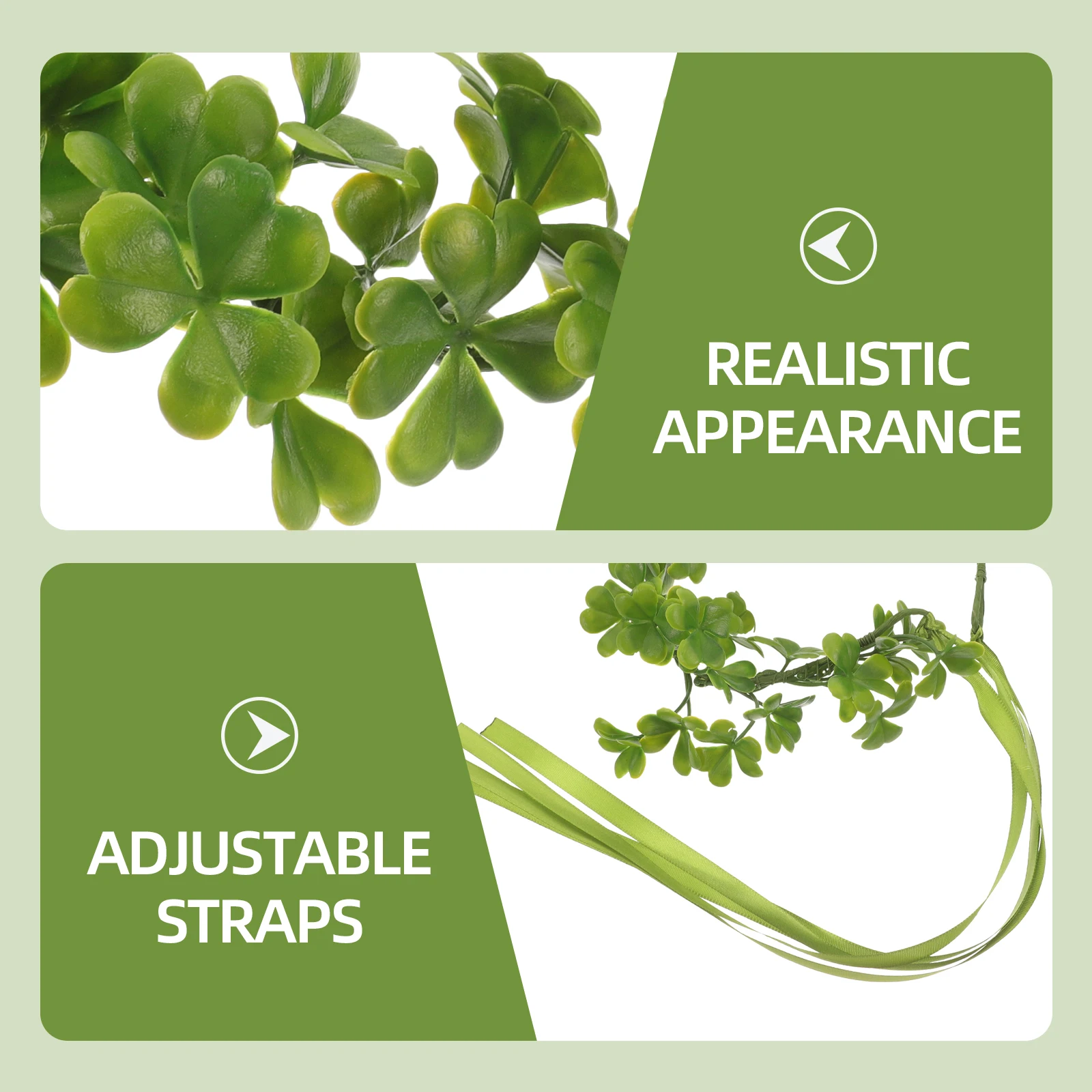 

Повязка на голову с изображением трилистника, зеленая корона, венок для волос, аксессуары на день Святого Патрика, женский реквизит для фотосессии, модный модный вид, реалистичный