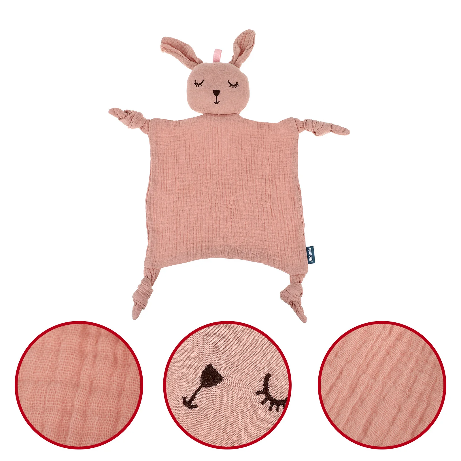 

Cute Cartoon Baby Soothing Towel Newborn Gift Set Soft Cotton Material Adorable Design Stimulate Visual Auditory Abilities