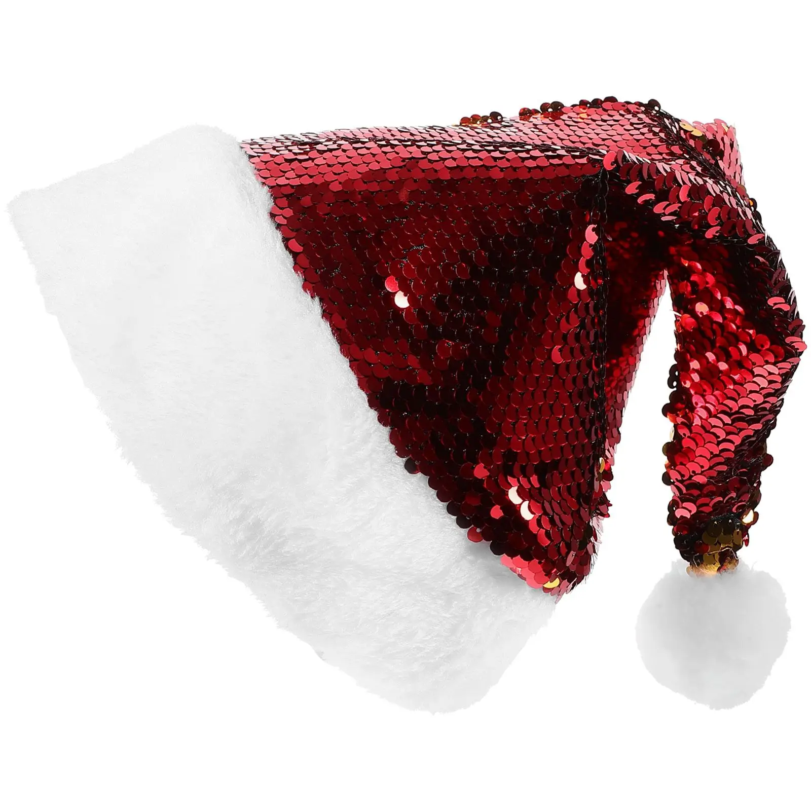 

Sequin Christmas Hats for Adults Kids Party Favors Santa Cap Xmas Decorative Lightweight Comfortable Holiday Accessories