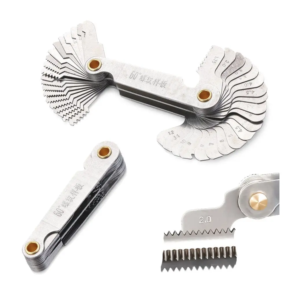 Picture 4: Carbon Steel Measuring 55/60 Degree Screw Pitch Center Measurement Gear Tooth Gauges Thread Plug Gauge