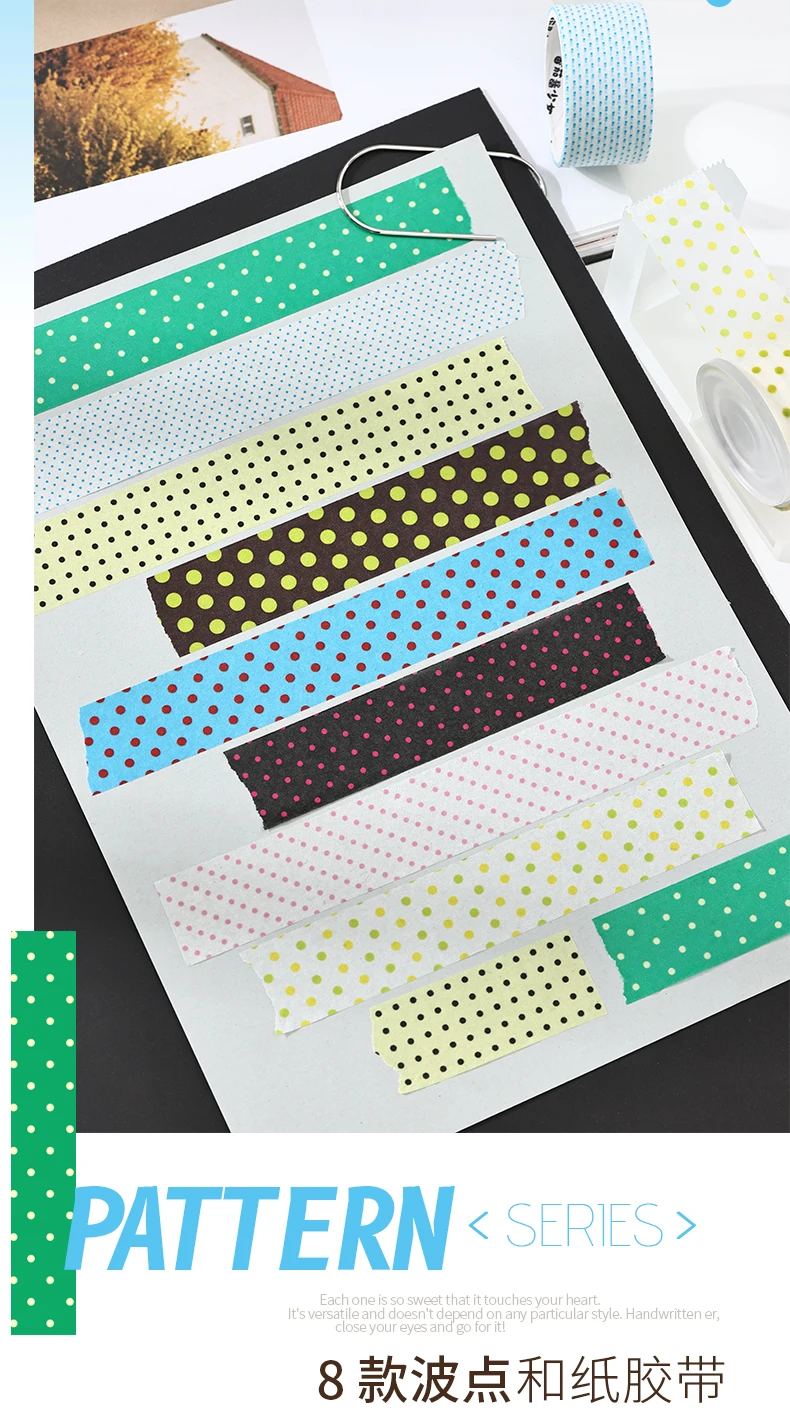 Journal GO 2cmx2m Dekoratives Klebeband Punkt-Maskierband Washi-Tape für Scrapbooking Collage Junk Journal Karten Basteln Sticker – Detail 5