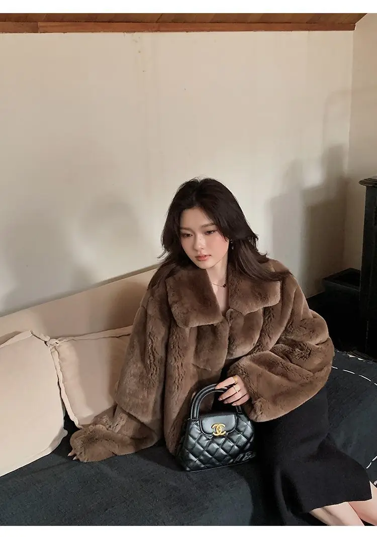 Manteaux en fausse fourrure de vison pour femmes, longs en velours de noël, pour mariage, mode élégante, haut de gamme, soirée, Chic, classique, ajusté, tendance