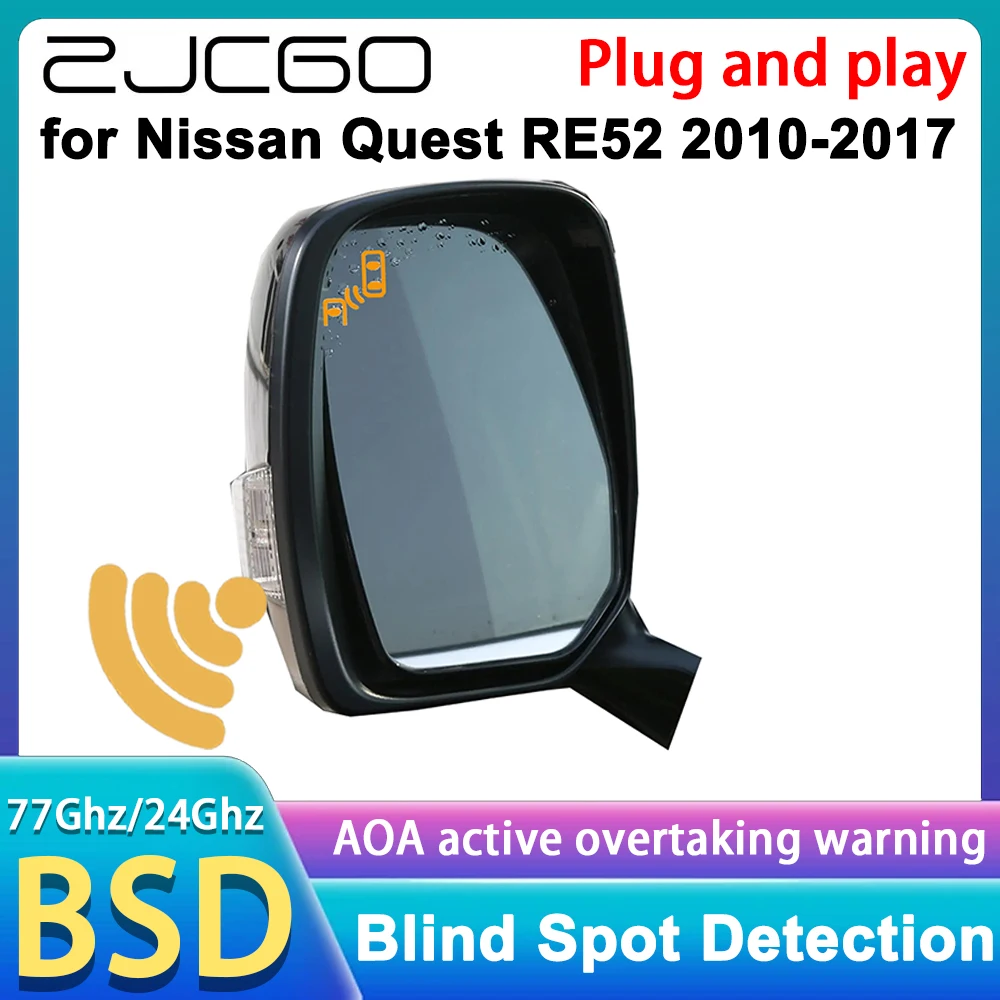 ZJCGO para Nissan Quest RE52 2010-2017 OEM Monitor de información de advertencia de punto ciego detección BSW sistema BSI Detector de Radar de 77 GHz