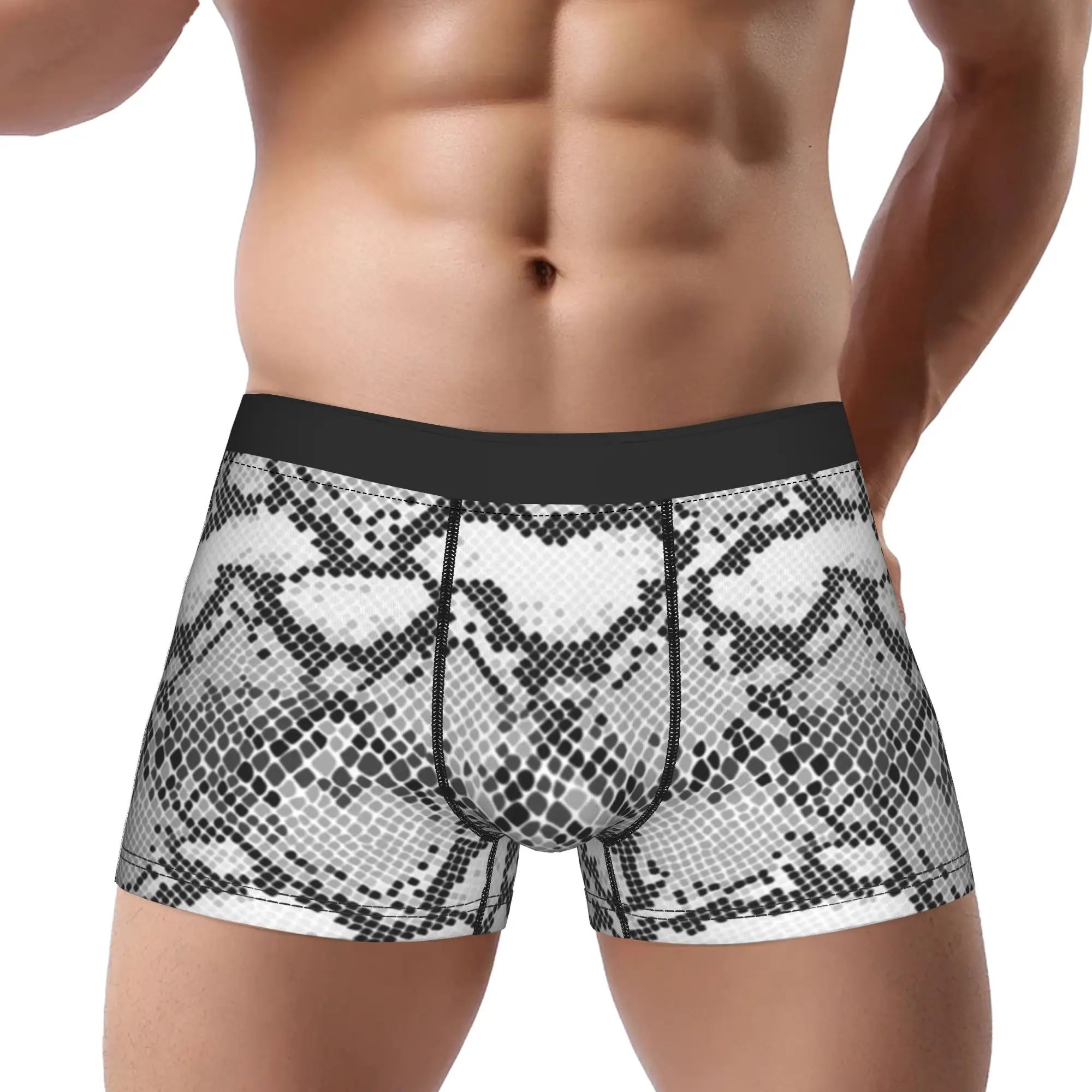 Pattern (17) Snake Skin Underpants Homme Panties Male Underwear Comfortable Shorts Boxer Briefs