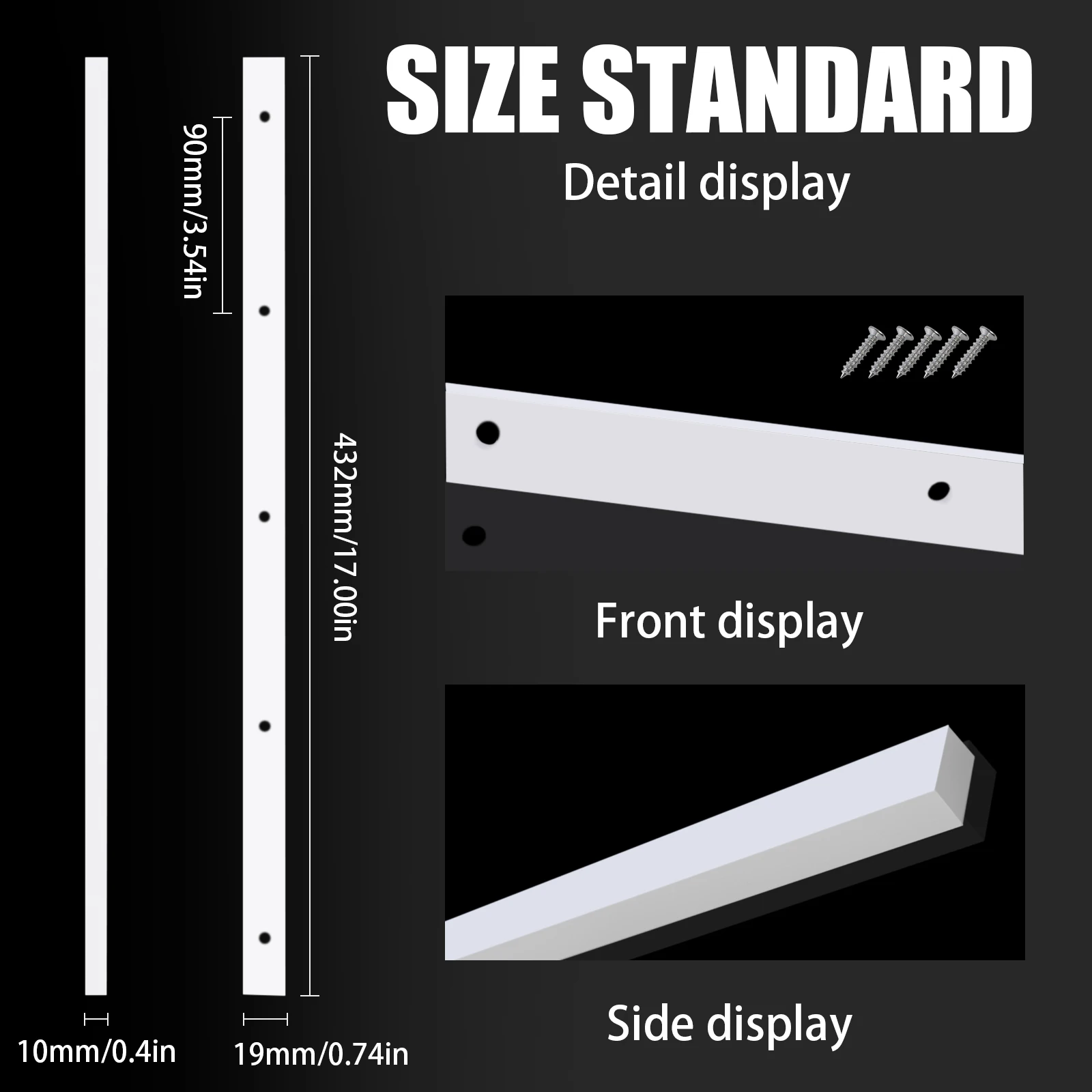 4 قطع زلاجات متقاطعة لمنشار الطاولة، 3/4 بوصة × 2 1/2 بوصة × 17 بوصة، محفورة مسبقًا مع 10 براغي، لتركيبات المشبك أو فتحات ميتري، بلاستيك