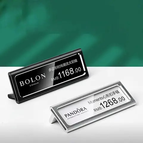59x17mm 미니 금속 판매 가격 라벨 카드 태그 보석 가격 카드 티켓 홀더 데이터 종이 기호 홀더 디스플레이 스탠드