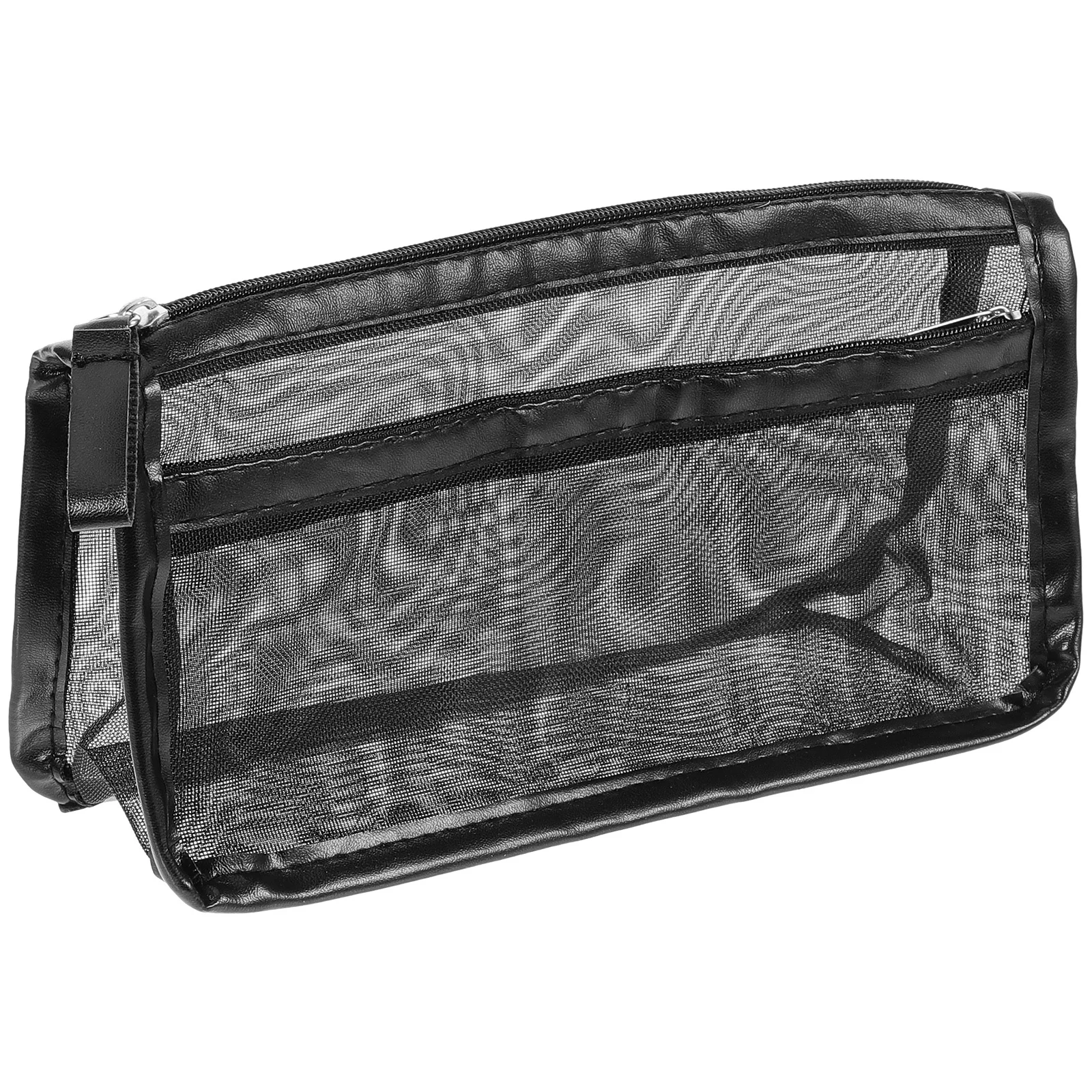 

Mesh Pencil Bag Zipper Design Lightweight Large Capacity Multi Function Pen Pouch Stationery Organizer Makeup Storage
