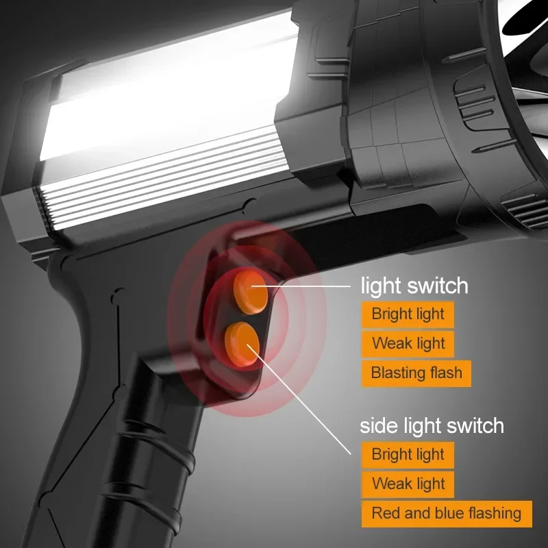 ハイパワーLEDワークライト,充電式サーチライト,懐中電灯,屋外スポットライト,キャンプ用ランタン,パワーバンク