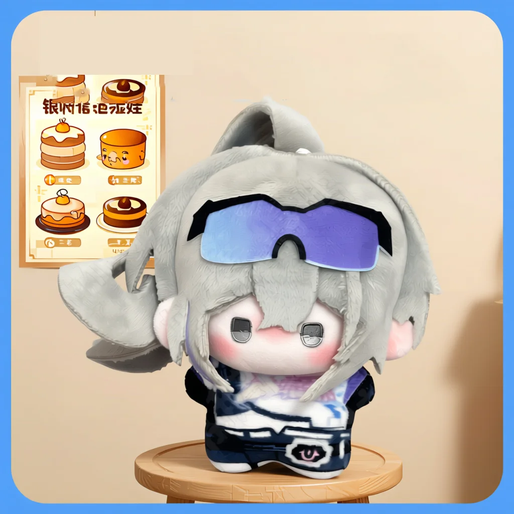 10cm Anime Honkai: Star Rail Silver Wolf Plushie Game Silver Wolf Plush Stuffed Doll Toy Collectible Keychain Pendants Gifts