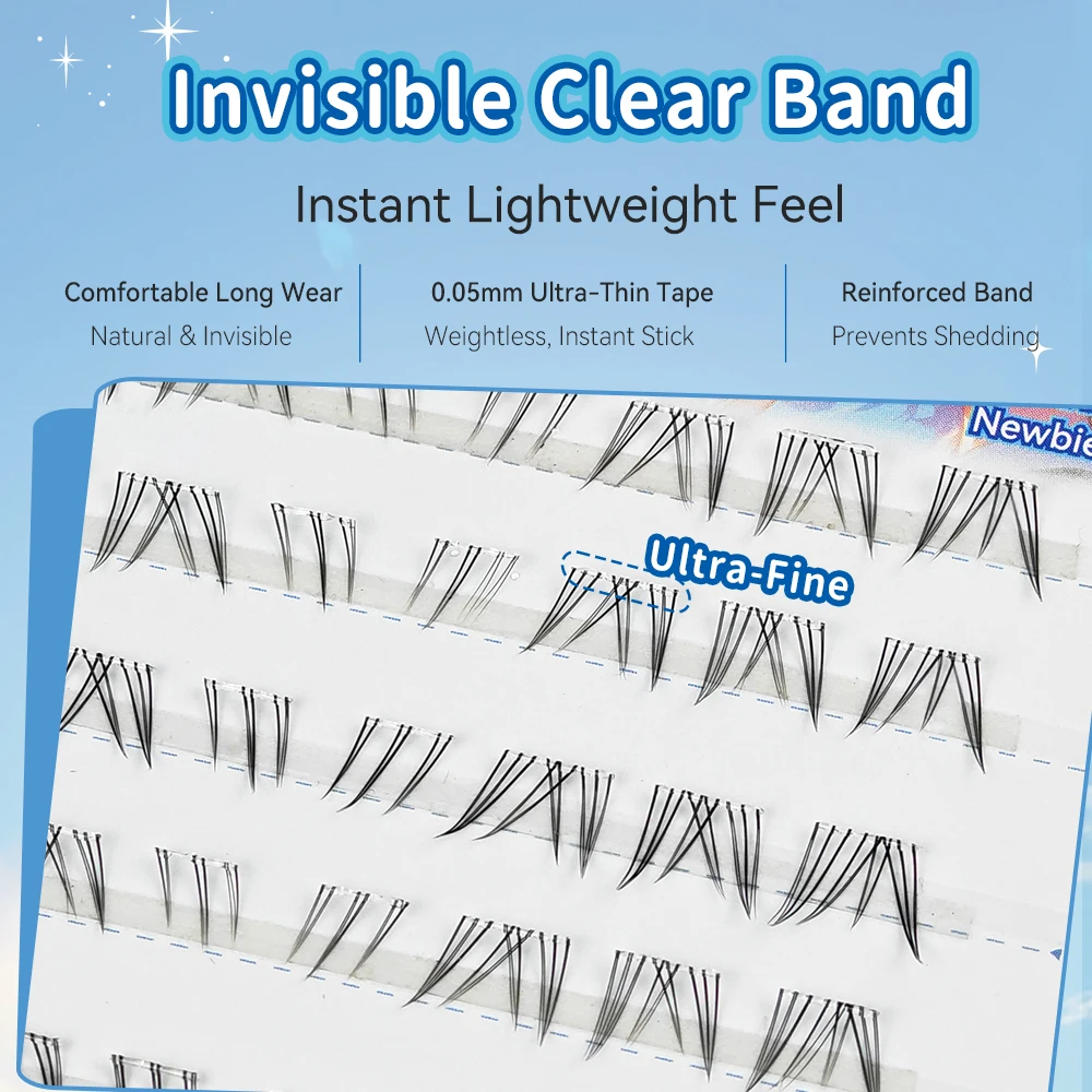 Yelix 5-7mm cils inférieurs fée faux cils segmenté naturel sous cils Manga cils inférieurs maquillage outil de maquillage des cils