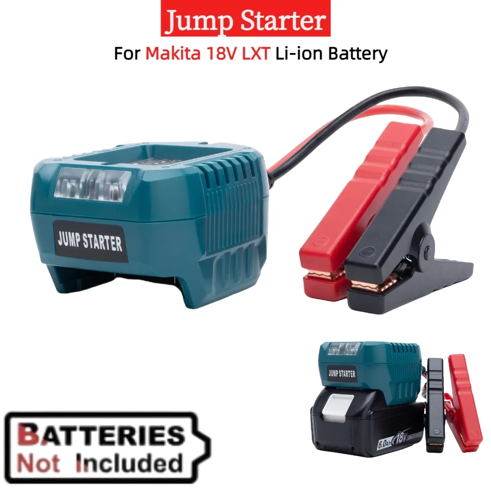 

Portable Jump Starter Cables Adapter for Makita 18V LXT Li-ion Battery with Jumper Clips for Car Jump Starting（No Battery）