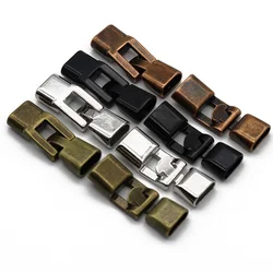 5Sets/pack Antique Bronze Bracelet Clasps Hooks Fit 10x4mm Flat Leather Bracelets End Clasp Connectors DIY Jewelry Making