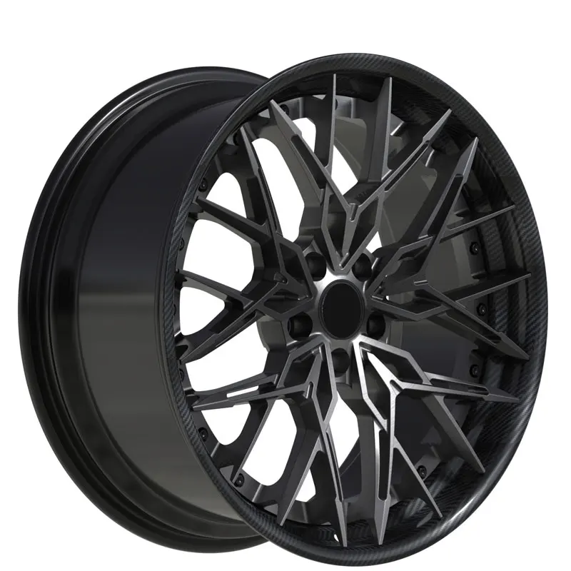 High Quality Carbon Fiber Two-piece Forged Wheels 17 18 19 20 21 22 Inch For Luxury Car Wheel Rims