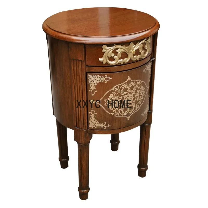 Round Table round Tea Table Golden Relief Sofa Edge Desk Lamp Table Jardiniere Floor Standing Storage Cabinet