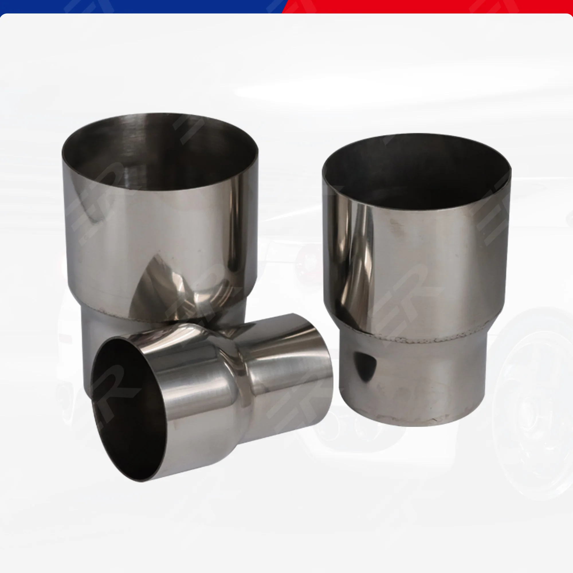 1PCS 54 to 66mm Universal Stainless Steel Straight Adapter Reducer Car Motorcycle Exhaust Muffler Pipeline Multi-purpose Welding
