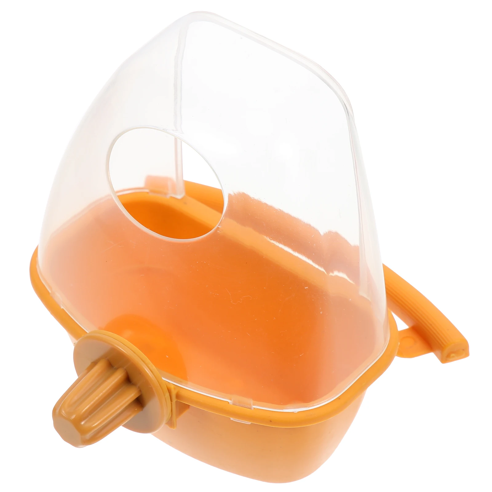 

Splash-Proof Clear Bird Food Container Bird Cage Feeder Hanging Durable Plastic Feeding Box for Parrots Pigeons