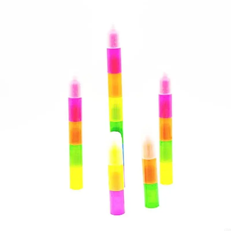 U75B 6 Pcs Highlighter Markers Bible Marker Pen Brush Pen Splicing Highlighter Pen Art Markers for Learning Working