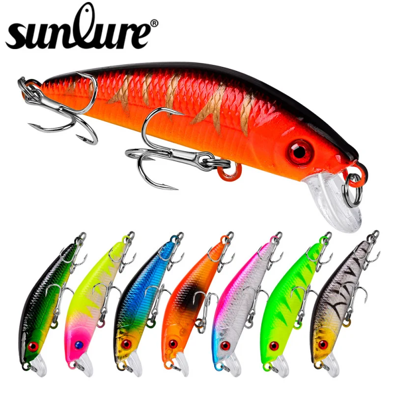 

Набор из 8 тонущих приманок-минноу из твердого пластика, 7 см, имитация рыбки, для пресноводной рыбалки на басса