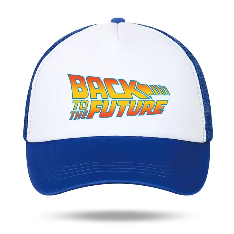 Fashion Back To The Future Printted Foam Trucker Cap Unisex Outdoor Sports Sun Visor Dad Cap Girl Boy Casual Mesh Adjustable Cap